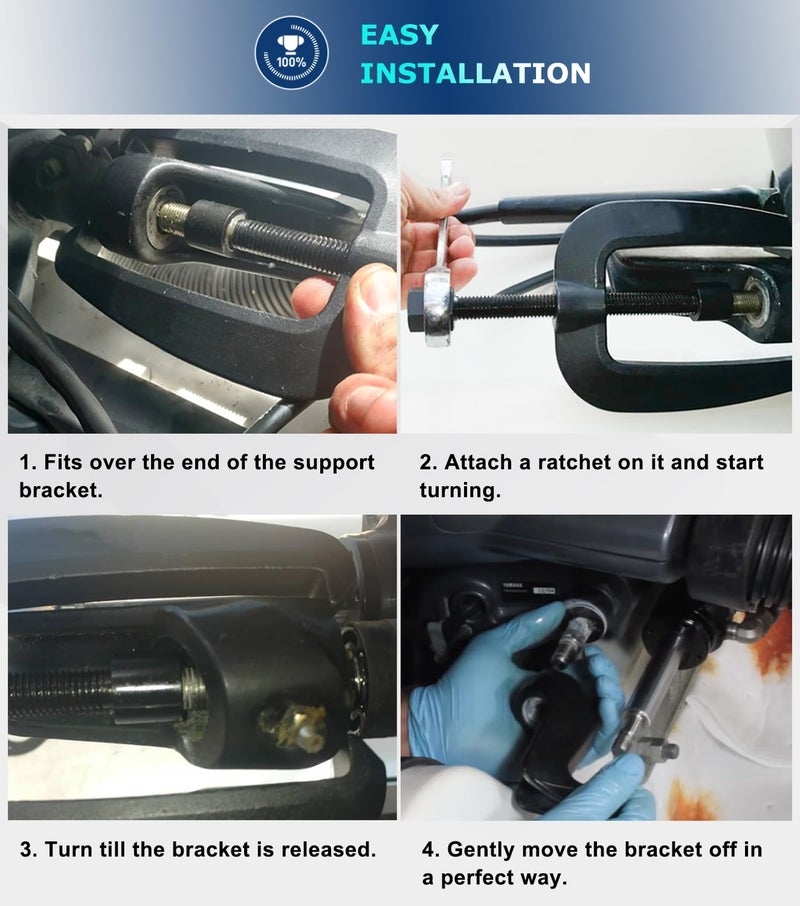 Camoo Steering Support Bracket Puller for Seastar/Uflex, and HC5345 Seal Kit for Seastar Front Mount Hydraulic Steering Cylinder Seal & Pin Wrench HS5157 Kit HC5340, HC5342, HC5343 - Image 5